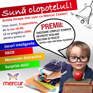 Scoala incepe mai frumos, cu MERCUR CENTER Craiova!